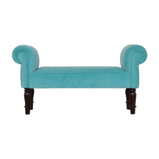 Aqua Velvet Bench 35x101x53cm