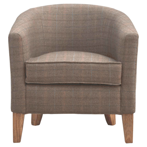 Upholstered Tweed Tub Chair 62x72x75cm - Image 10