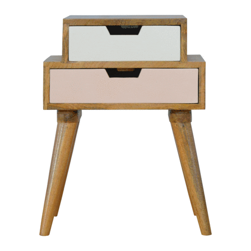 Blush Pink and White Multi Bedside 30x42x58cm - Image 9