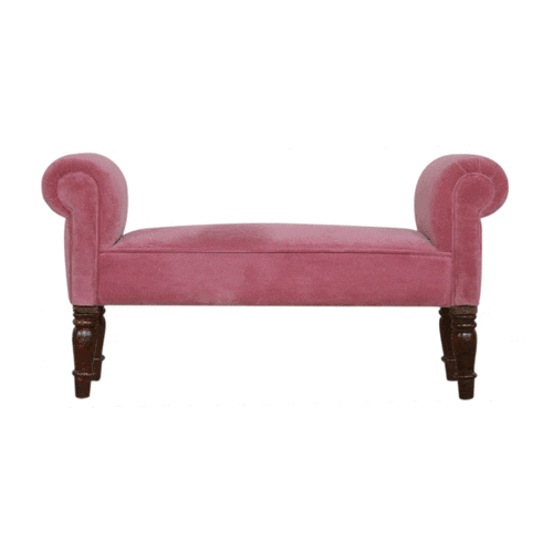 Pink Velvet Bench 35x101x53cm - Image 11