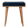 Teal Velvet Tray Style Footstool 35x50x52cm