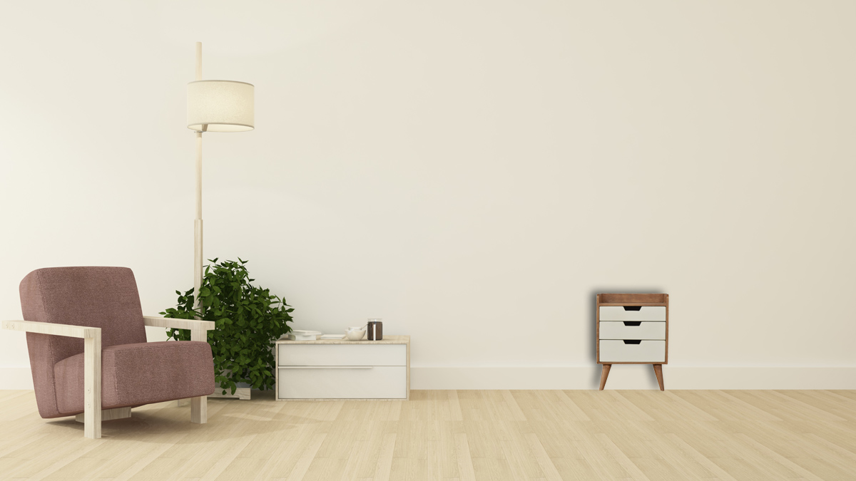 White Painted Bedside Table 35x45x65cm - Image 12