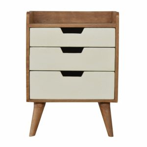 White Painted Bedside Table 35x45x65cm