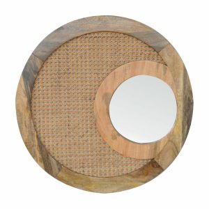 Round Woven Mirror 60x60x2.5cm