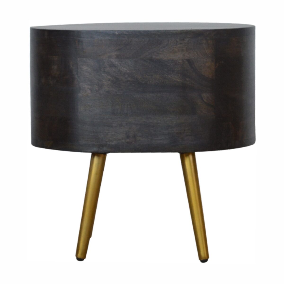 Ash Black Bedside with Brass Legs 35x45x45cm - Image 8