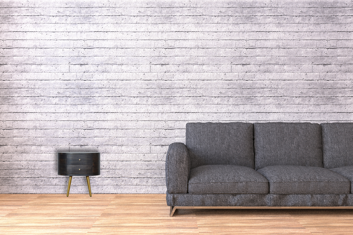 Ash Black Bedside with Brass Legs 35x45x45cm - Image 10