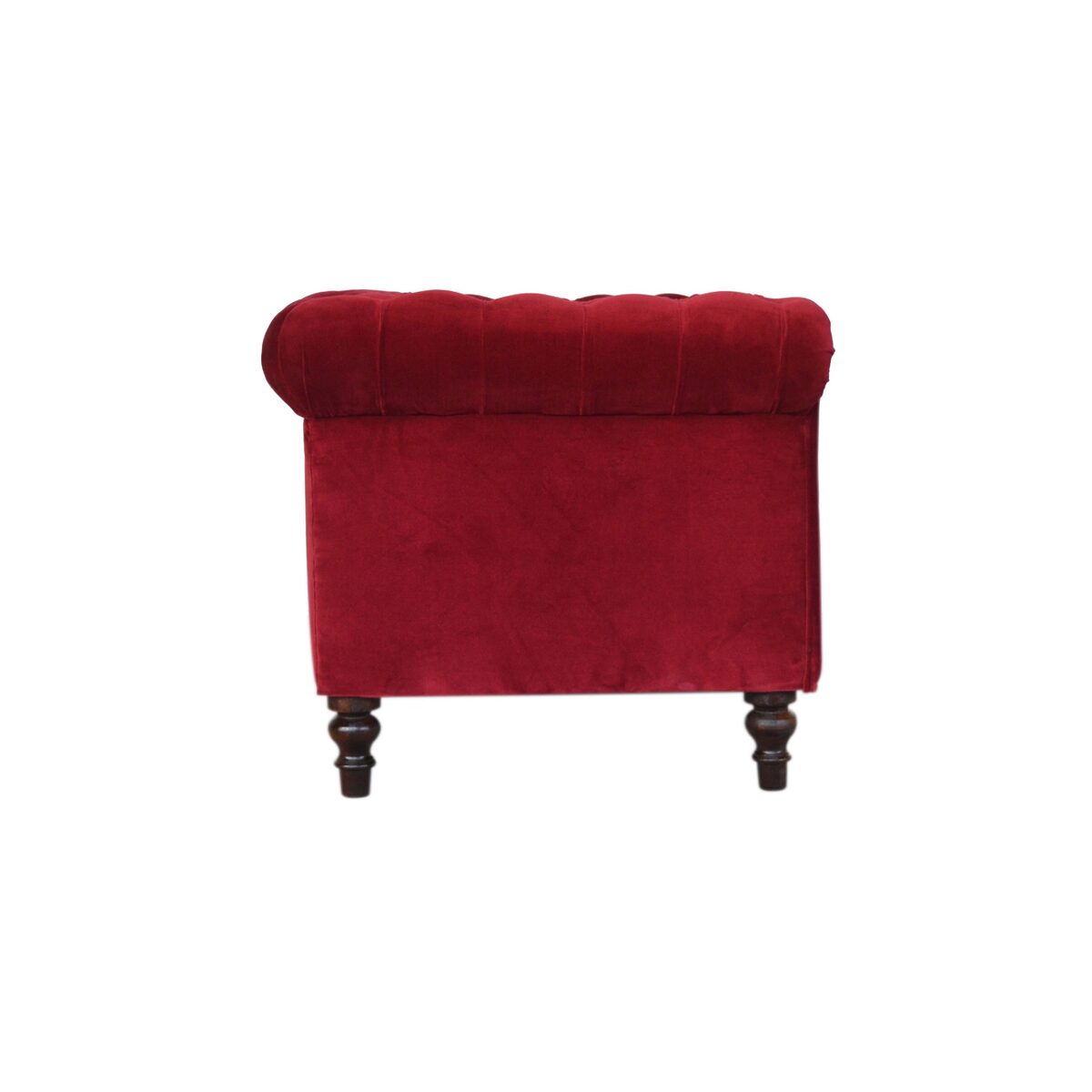 Wine Red Velvet Chesterfield Sofa 80x150x76cm - Image 9