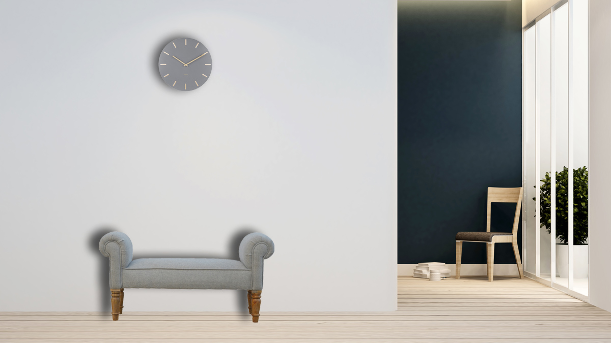 Grey Tweed Bench with Turned Feet 35x101x53cm - Image 10