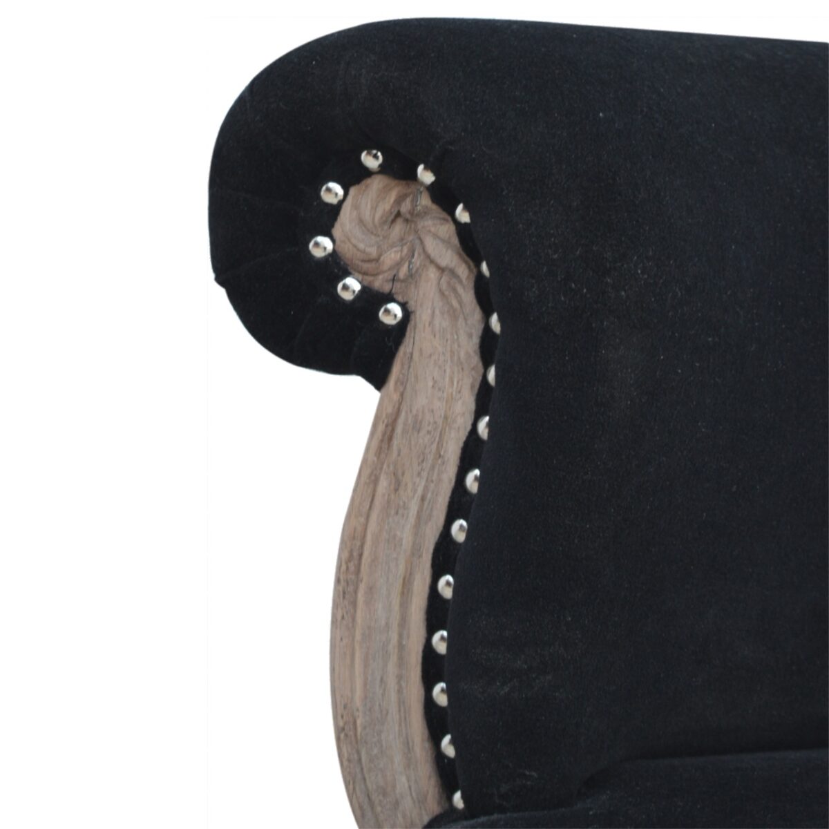 Black Velvet Studded Chair 50x50x64cm - Image 8