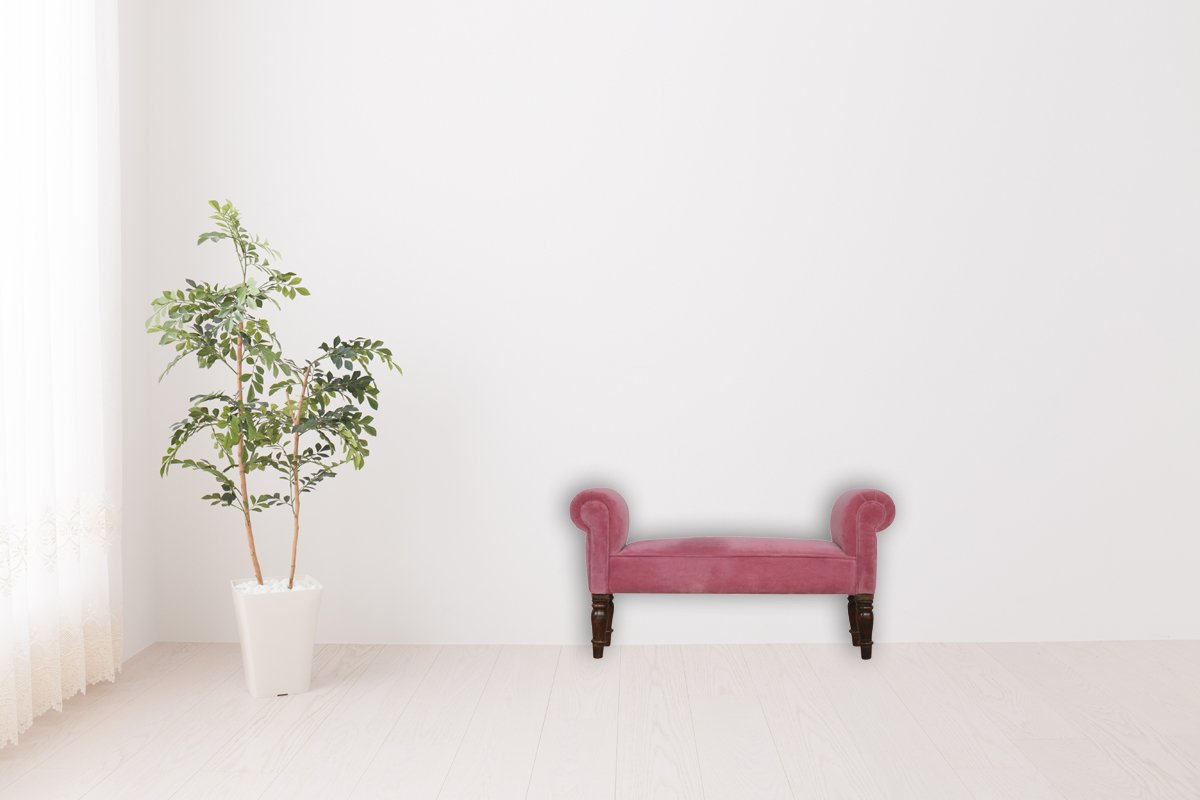 Pink Velvet Bench 35x101x53cm - Image 12