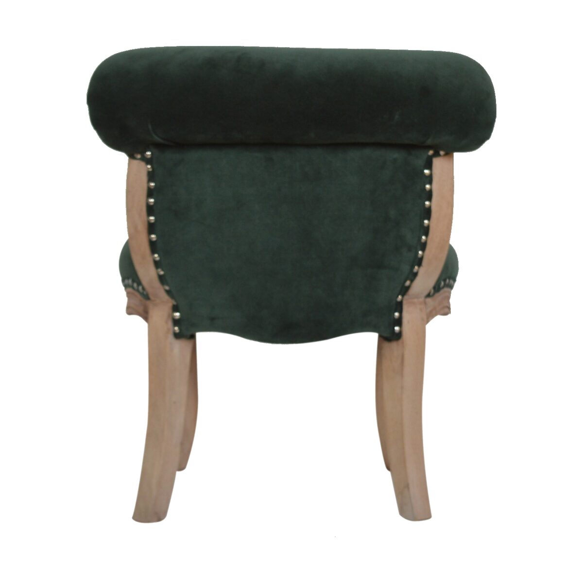 Emerald Green Velvet Studded Chair 50x50x64cm - Image 8
