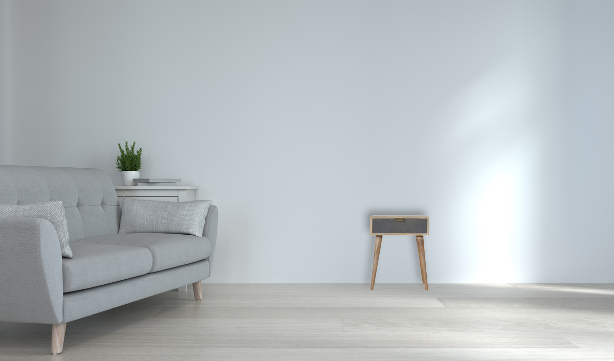 Grey Tweed Bedside 35x45x57cm - Image 11