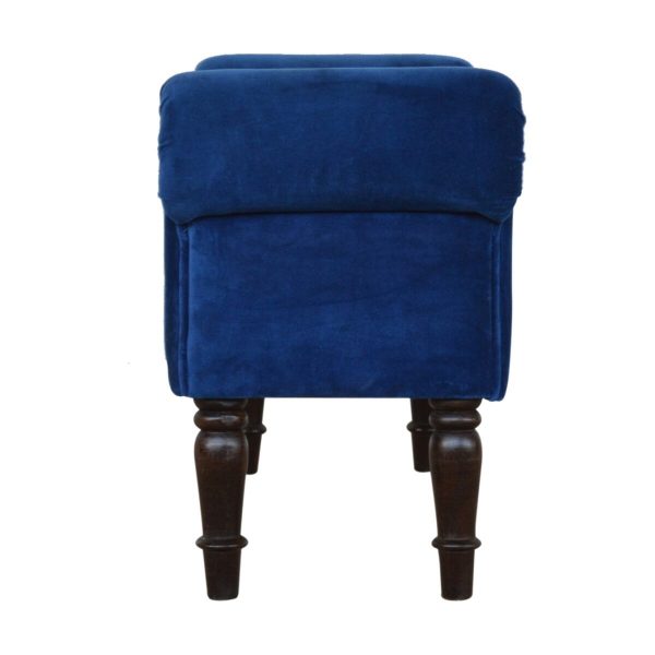 Royal Blue Velvet Bench 35x101x53cm