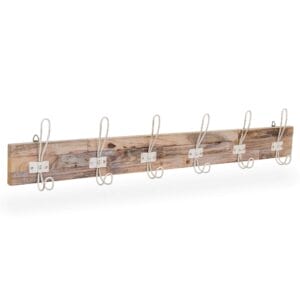 Urban 6 Hook Coat Hanger White on White wood