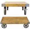 Urban Industrial Coffee table with Wheels