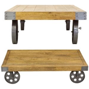 Urban Industrial Coffee table with Wheels