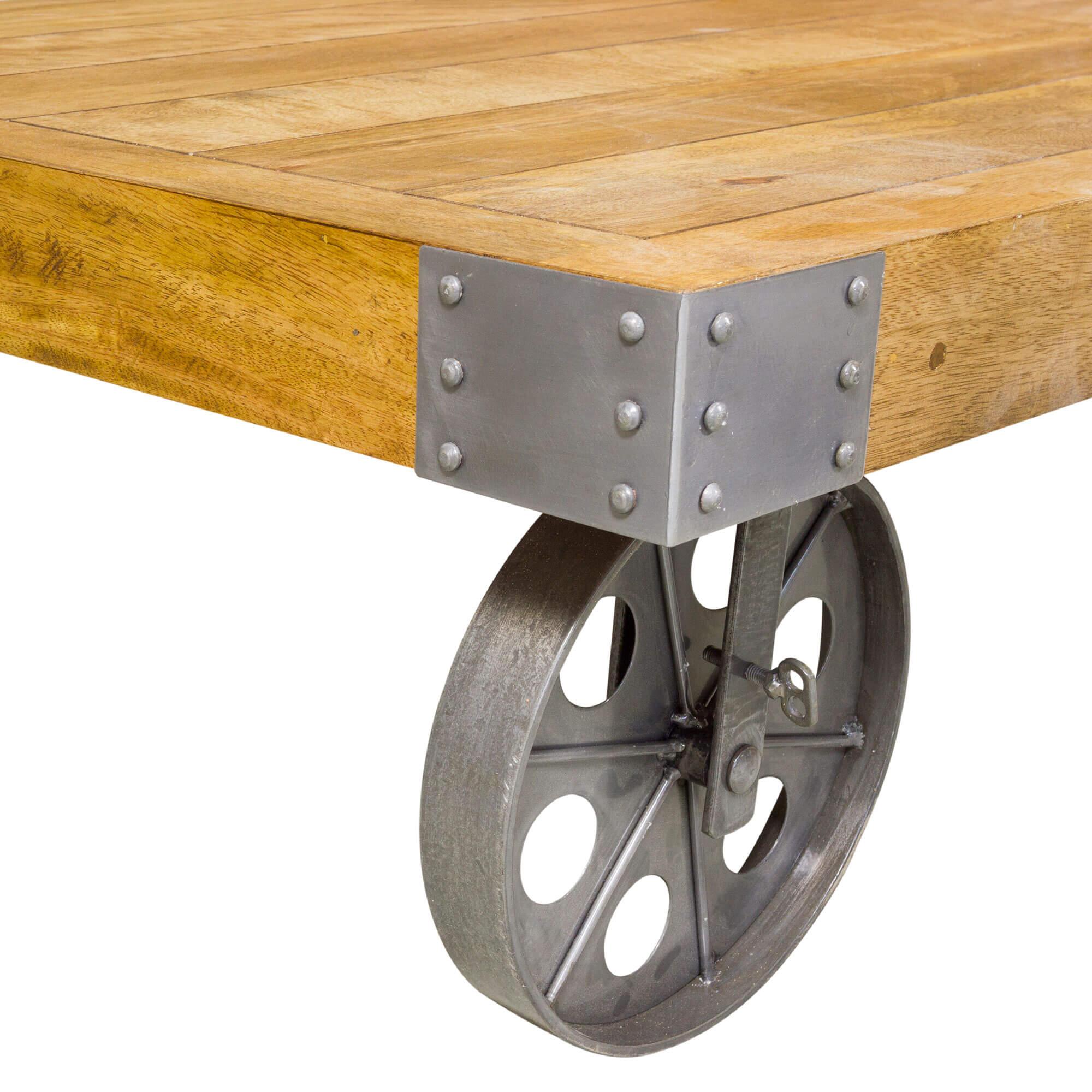 Urban Industrial Coffee table with Wheels