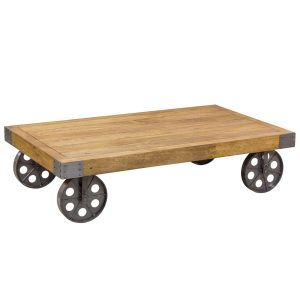 Urban Industrial Coffee table with Wheels