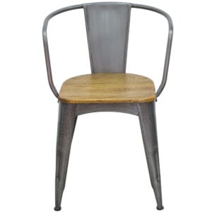 Urban Navy Chairs Mango Seat Gunmetal x2 (Pair)