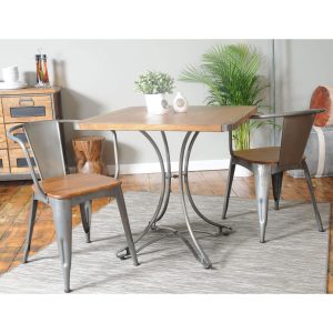Urban Square Cafe Table x4 Chairs (80x80) Mango Wood