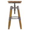 Urban Wood & Metal Square leg Swivel Stool