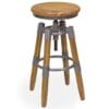 Urban Wood & Metal Square leg Swivel Stool