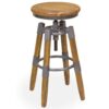 Urban Wood & Metal Square leg Swivel Stool