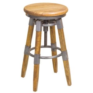 Urban Wood & Metal Square leg Swivel Stool