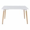 Aspen Core Mdf Rectangular Table With Wooden Legs, White