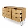 Augusta Pine 3+3 Drawer Wide Chest Of Drawers