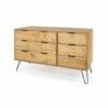 Augusta Pine 3+3 Drawer Wide Chest Of Drawers