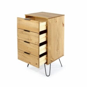 Augusta Pine 4 Drawer Narrow Chest Of Drawers