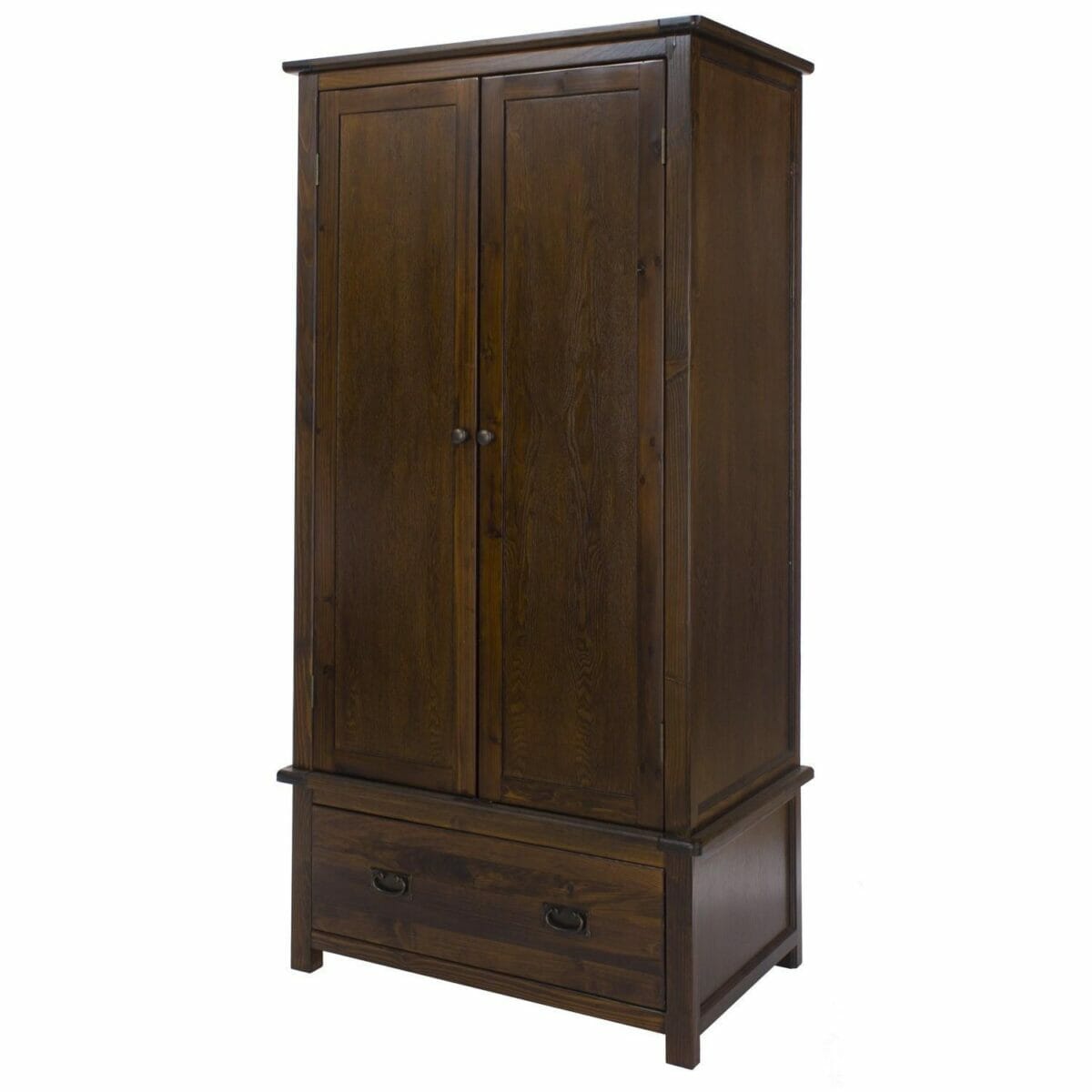 Boston Pine 2 Door, 1 Drawer Wardrobe