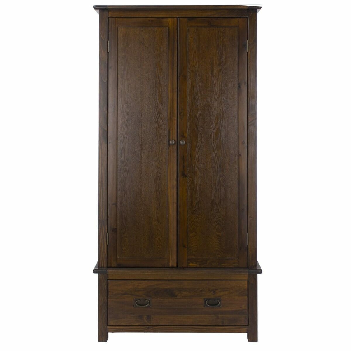 Boston Pine 2 Door, 1 Drawer Wardrobe