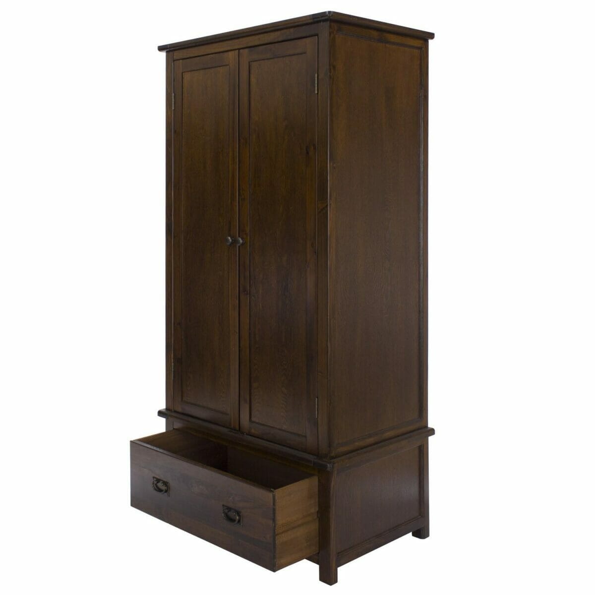 Boston Pine 2 Door, 1 Drawer Wardrobe