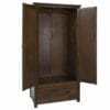 Boston Pine 2 Door, 1 Drawer Wardrobe