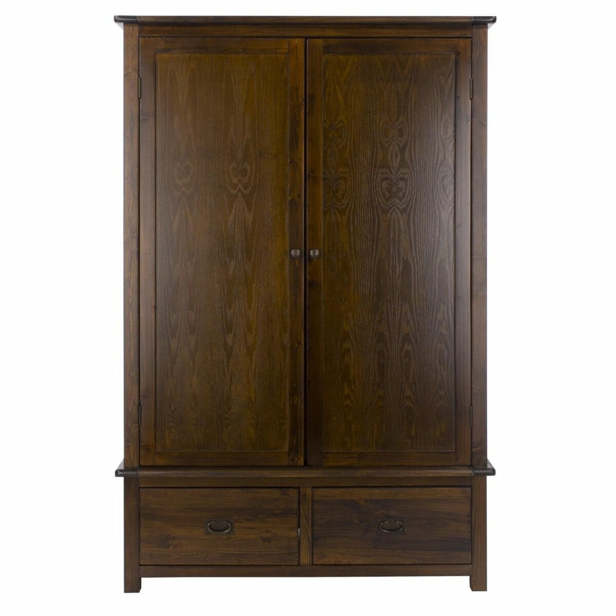 Boston Pine 2 Door, 2 Drawer Wardrobe