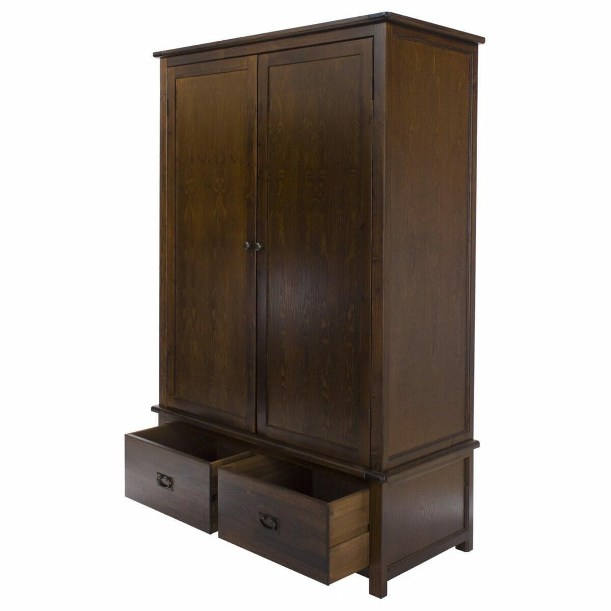 Boston Pine 2 Door, 2 Drawer Wardrobe
