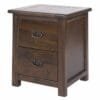 Boston Pine 2 Drawer Bedside Cabinet
