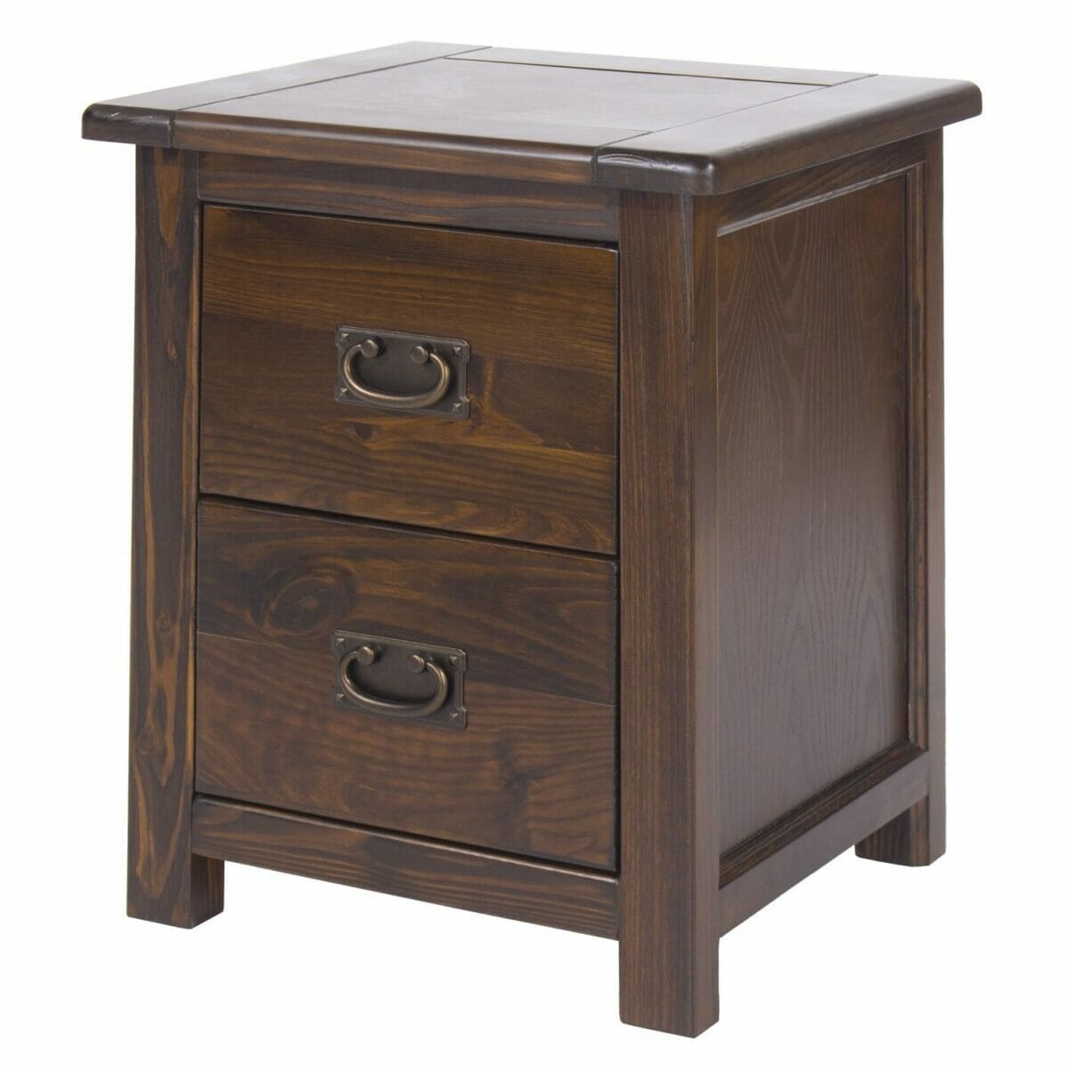 Boston Pine 2 Drawer Bedside Cabinet