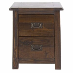 Boston Pine 2 Drawer Bedside Cabinet