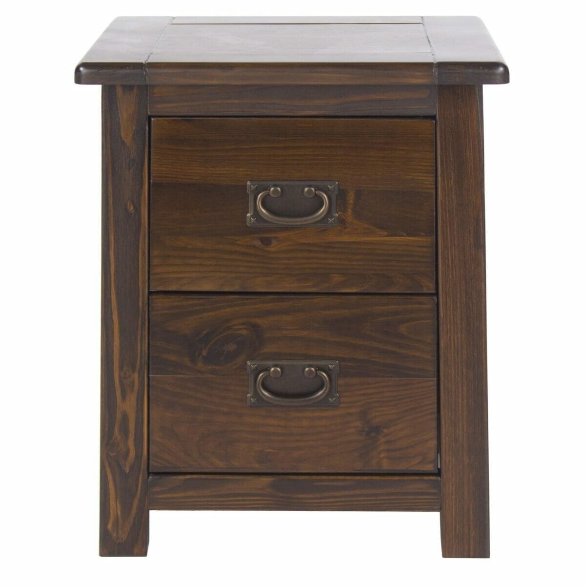 Boston Pine 2 Drawer Bedside Cabinet