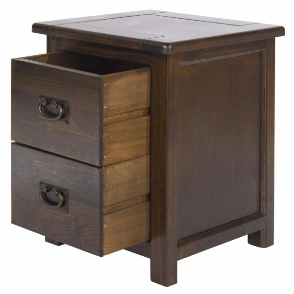 Boston Pine 2 Drawer Bedside Cabinet
