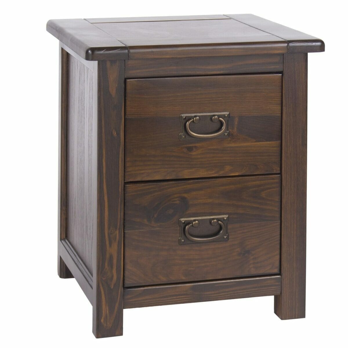 Boston Pine 2 Drawer Bedside Cabinet