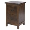 Boston Pine 2 Drawer Petite Bedside Cabinet