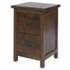 Boston Pine 2 Drawer Petite Bedside Cabinet
