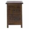 Boston Pine 2 Drawer Petite Bedside Cabinet