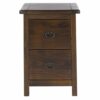 Boston Pine 2 Drawer Petite Bedside Cabinet