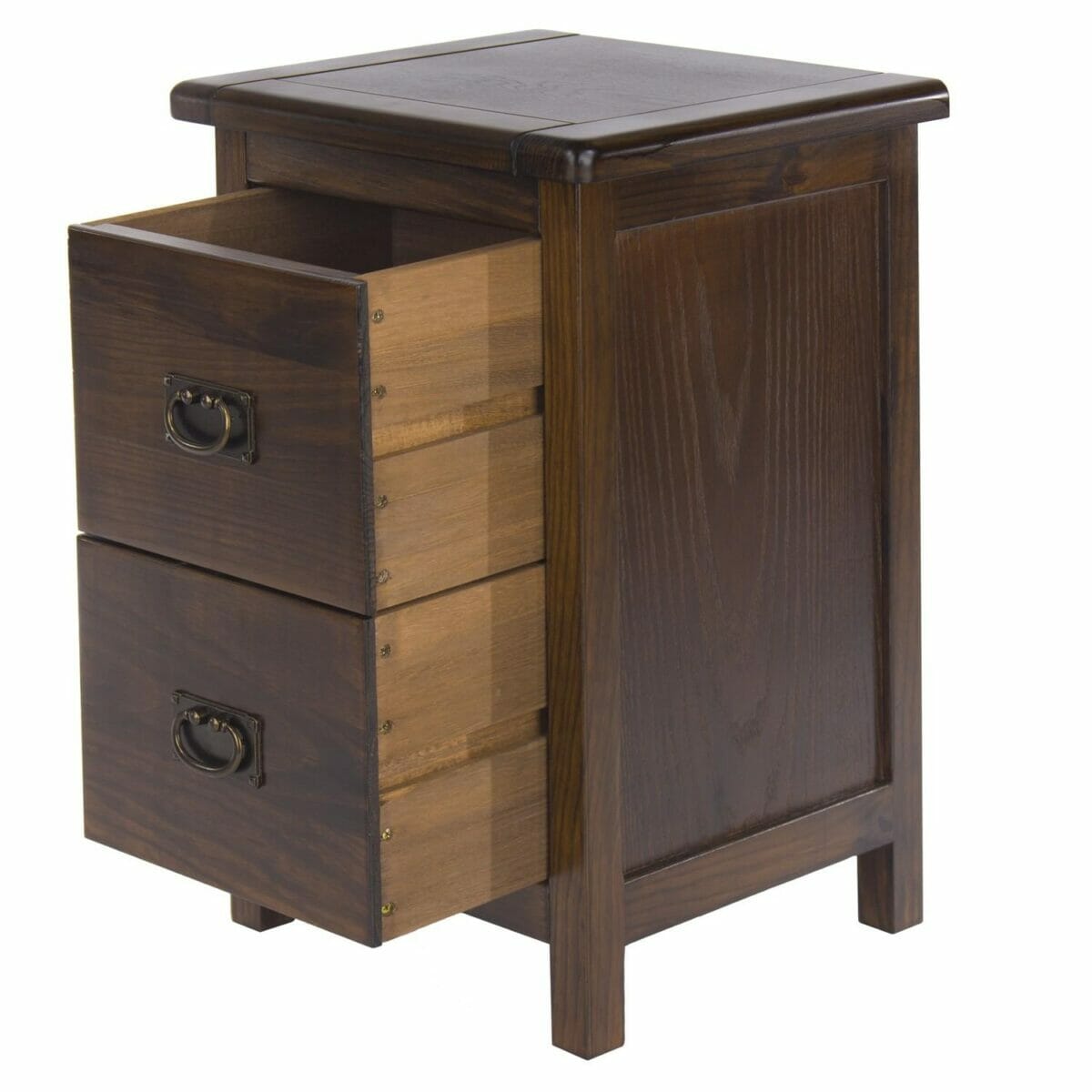 Boston Pine 2 Drawer Petite Bedside Cabinet