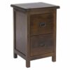Boston Pine 2 Drawer Petite Bedside Cabinet